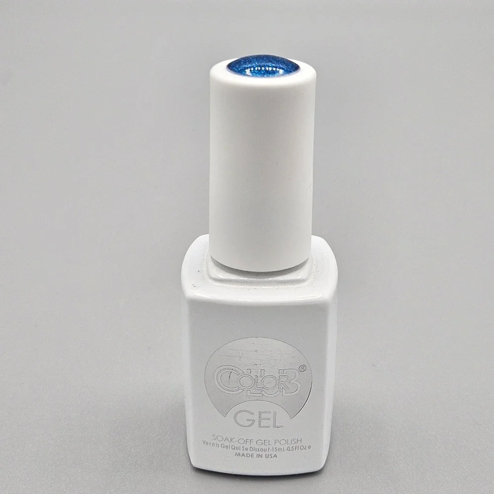 Color Club‎ Gel Soak-Off Nail Polish Find Balance GEL1189 Blue Glitter 0.5oz